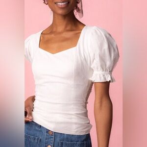 NWT size Large. Ballerina top in white from Ivy City Co.